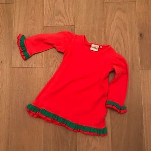 Girls Christmas nightgown - Barefoot Blanks - 12m